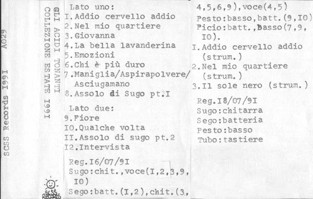 a029 gli acidi tonanti: collezione estate 1991 1991 a029 gli acidi tonanti: collezione estate 1991 1991